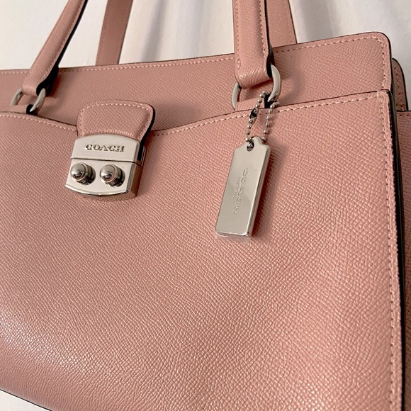 NWOT Coach saffiano Avary leather satchel shoulder bag pink HP pick - Picture 6 of 13